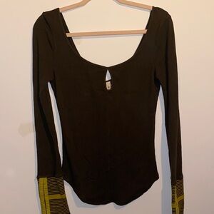 Dark Green Free People Love Sleeve Tunic